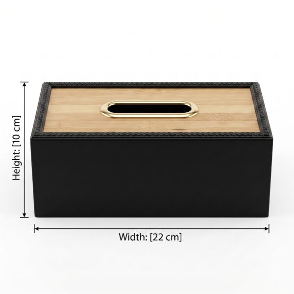 Add_product_dimensions_to_image_202607081641 علبة مناديل خشب موديلات مختلفه HP2-366