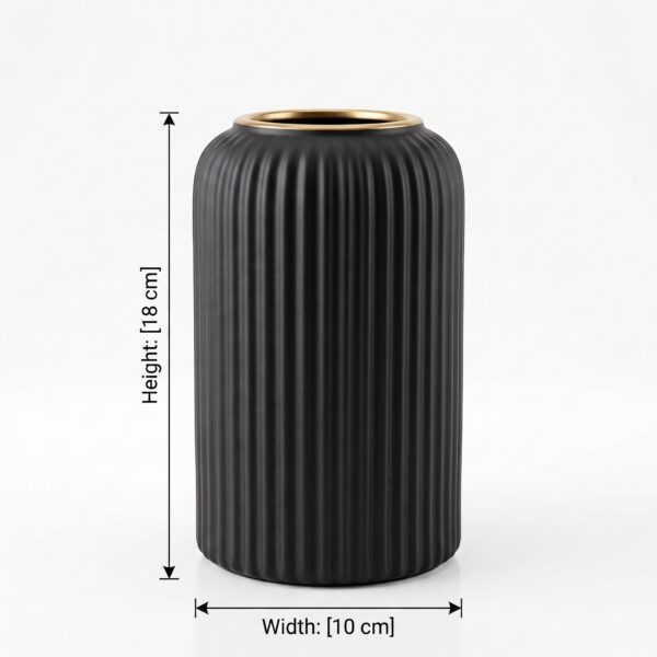 Add_product_dimensions_to_image_202607281510 فازة بورسلين ٣ لون ابيض جراي اسود GF3348